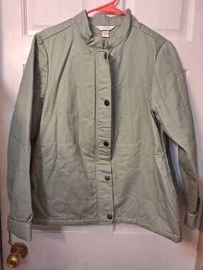 Christopher & Banks Light Sage Quilted Jacket. Super Cute For Fall.